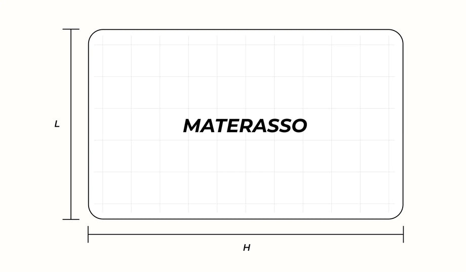 Completo Letto in Rasatello - Piattina — Disegno tecnico dimensioni