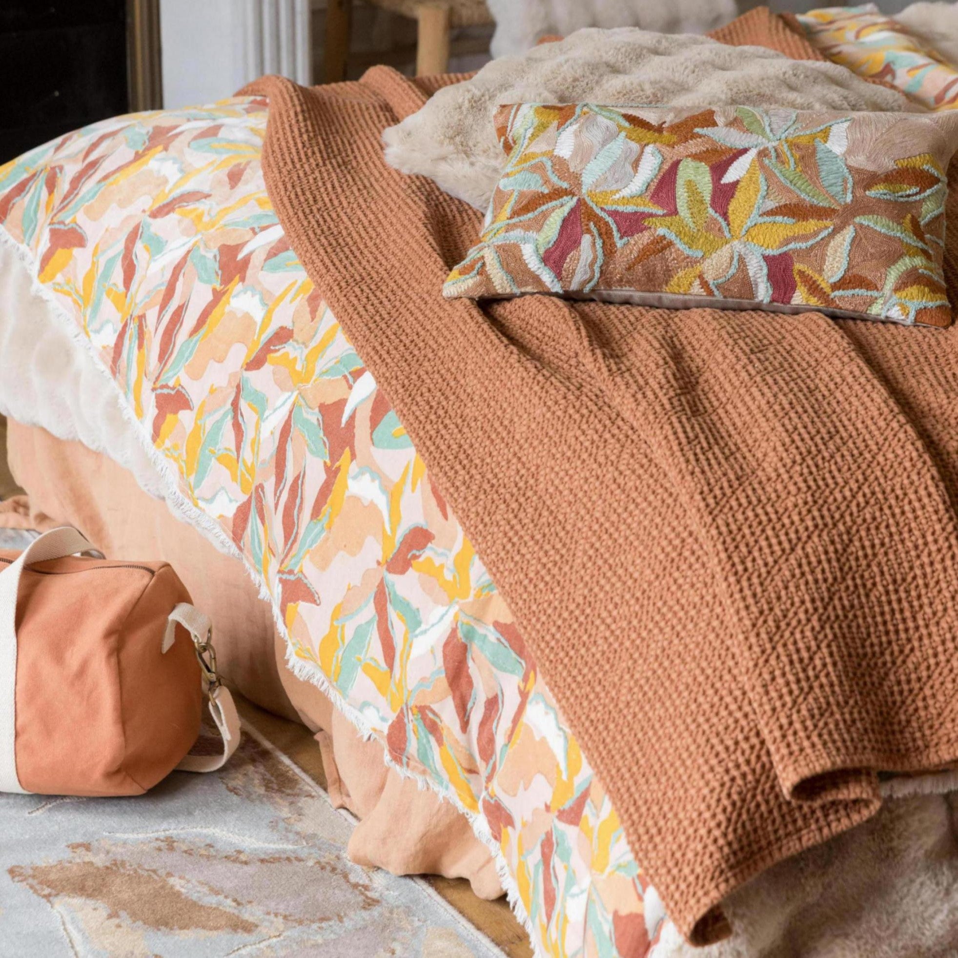 Coperta a Nido d'Ape in Cotone "Tana"