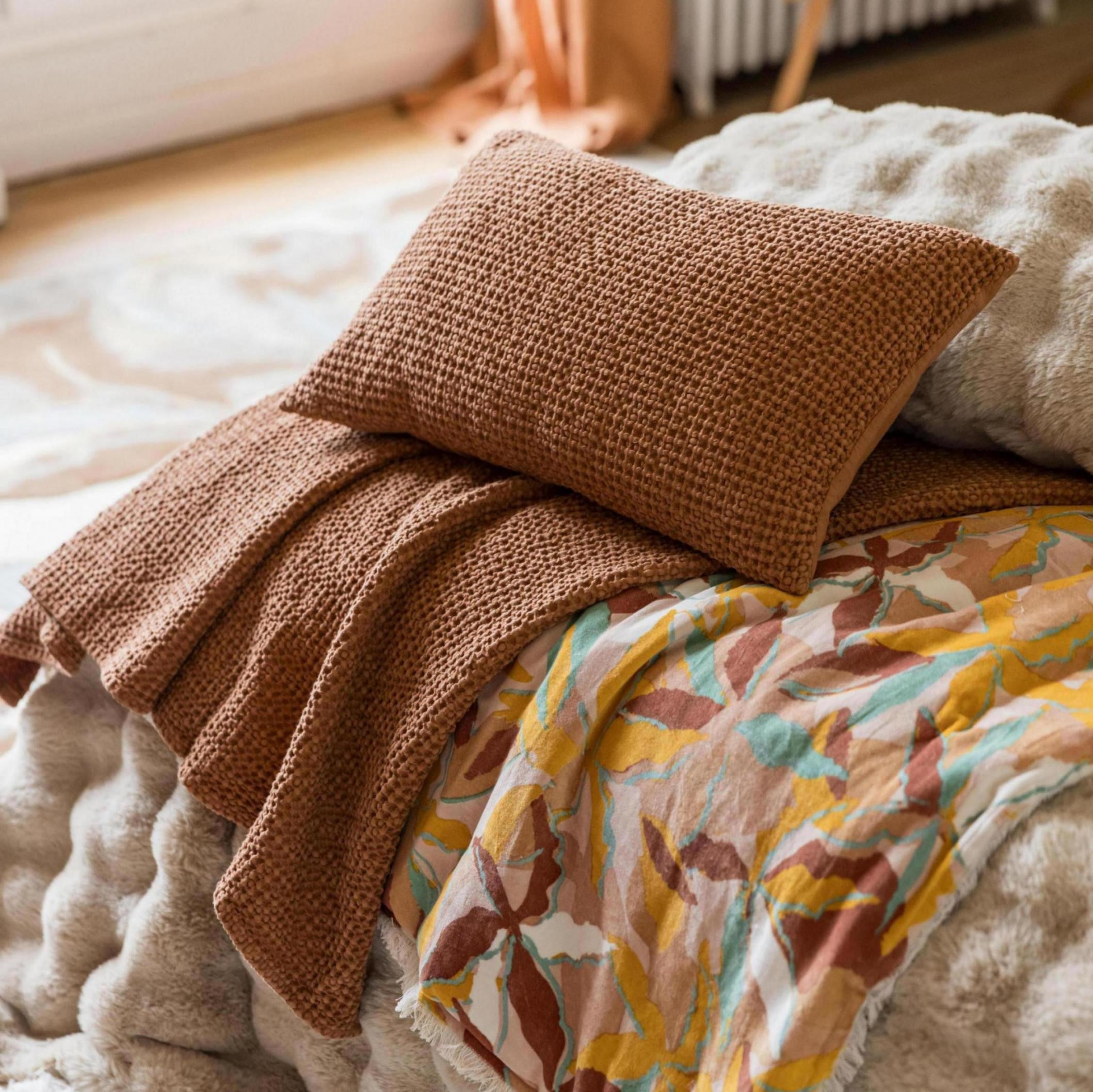 Coperta a Nido d'Ape in Cotone "Tana"