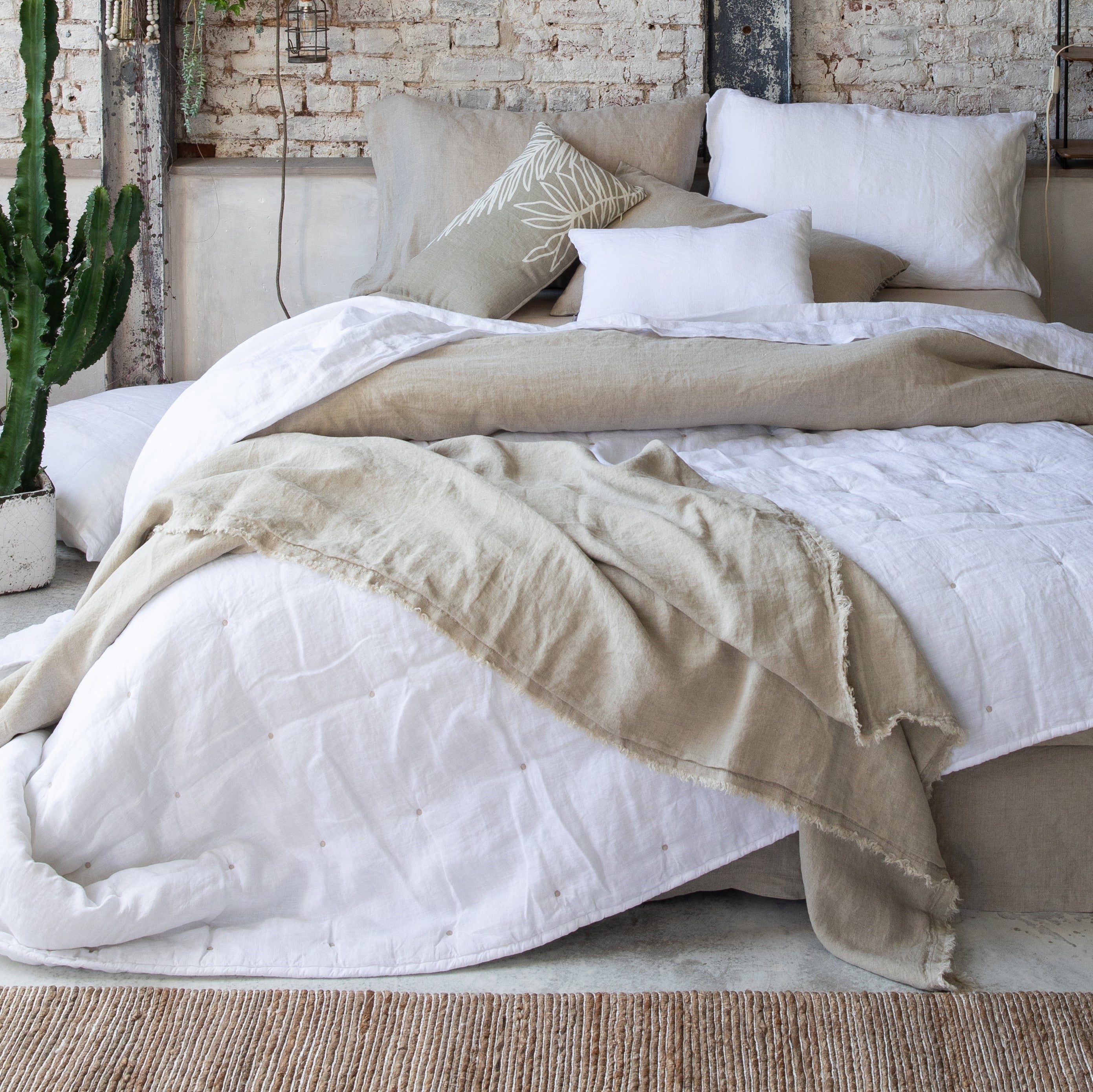 Completo Copripiumino Puro Lino