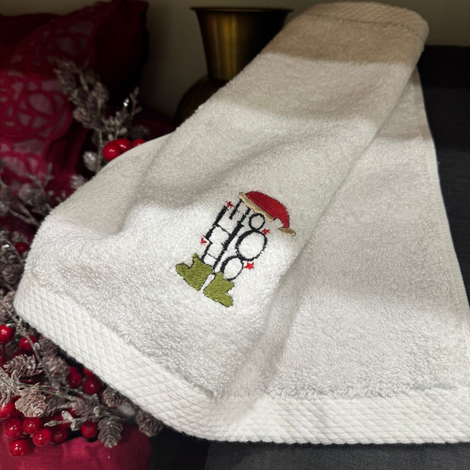 Salviettine Natalizie Ricamate