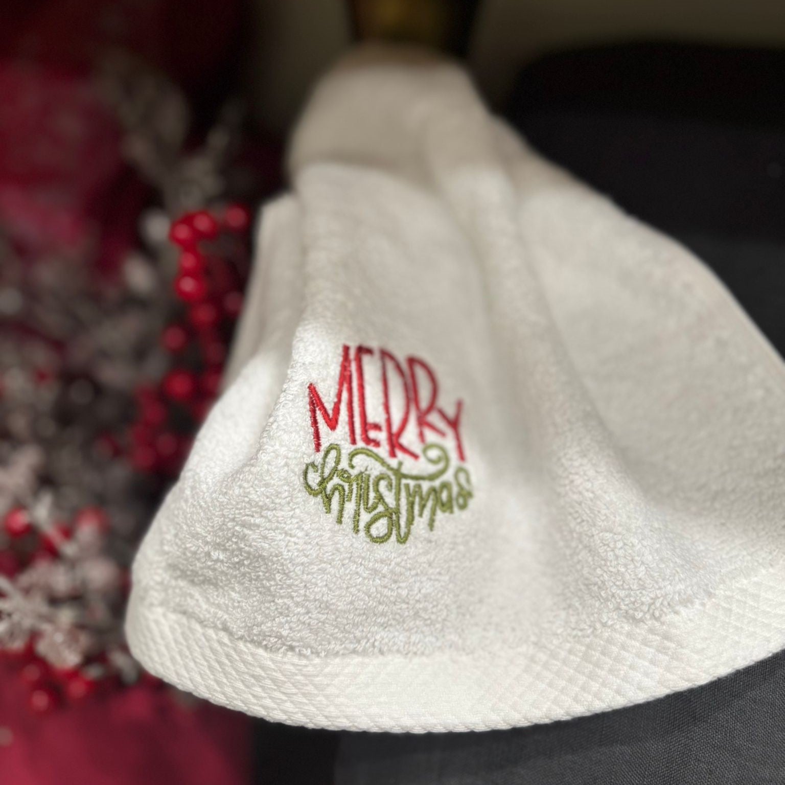 Salviettine Natalizie Ricamate