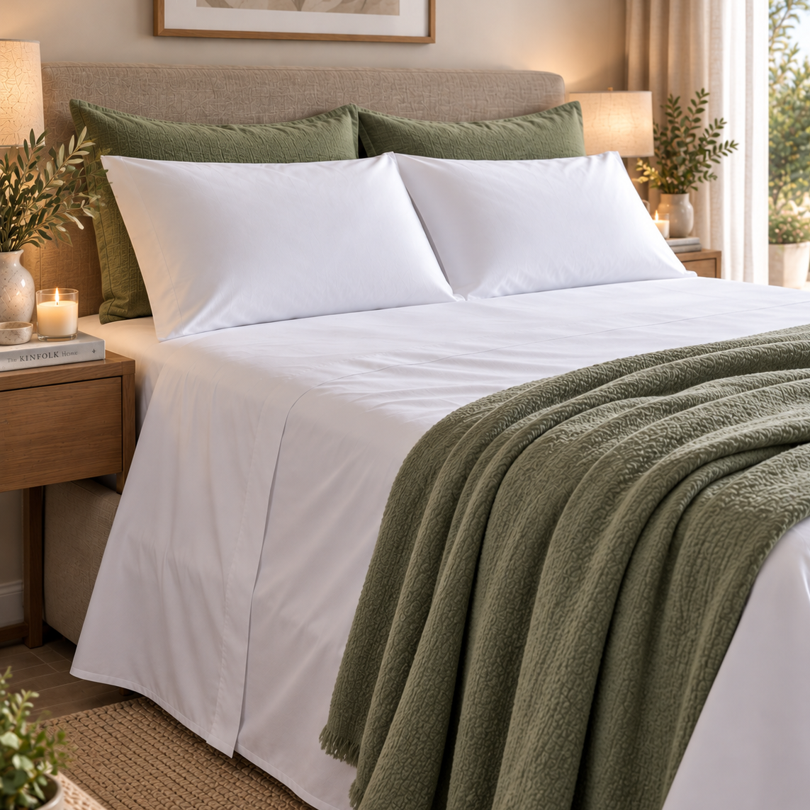 Completo Letto in Percalle Unito
