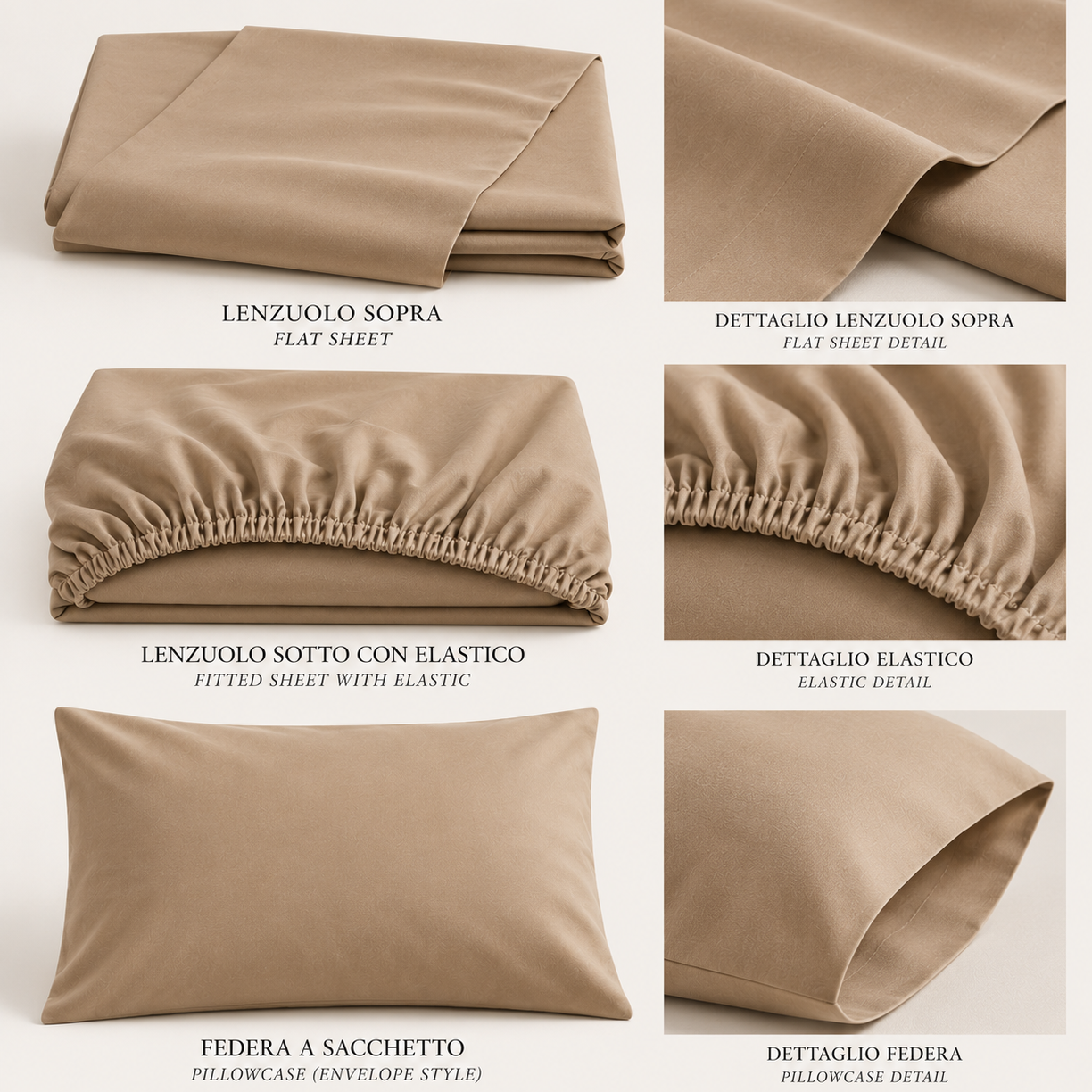 Completo Letto Rasatello Cromia