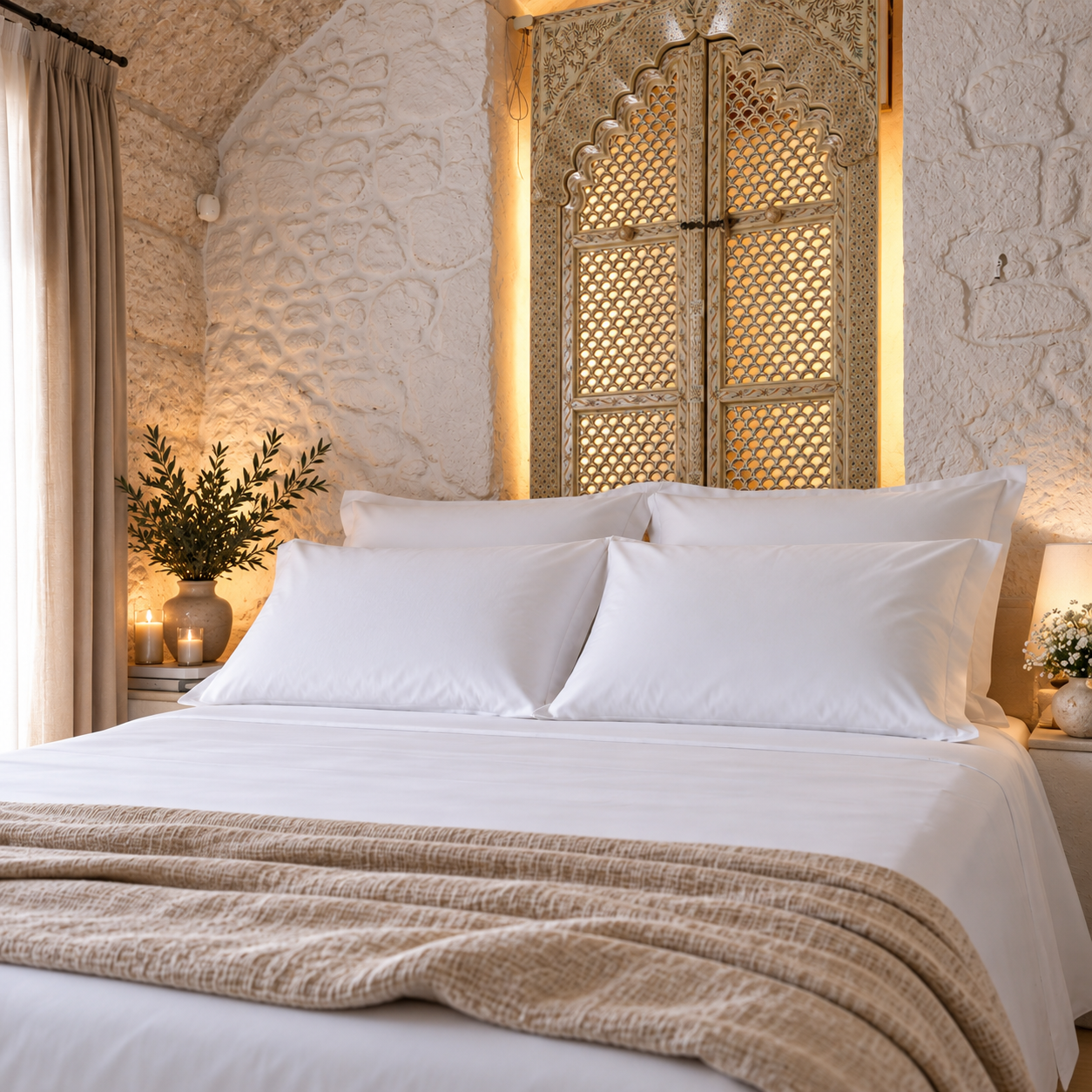 Completo Letto Rasatello Federa 3 Volani
