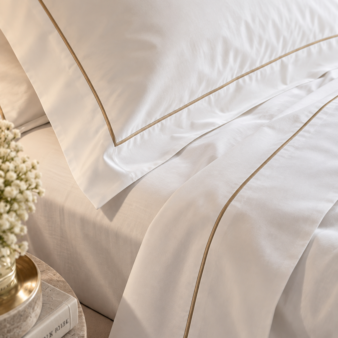 Completo Letto Percalle Con Bourdon