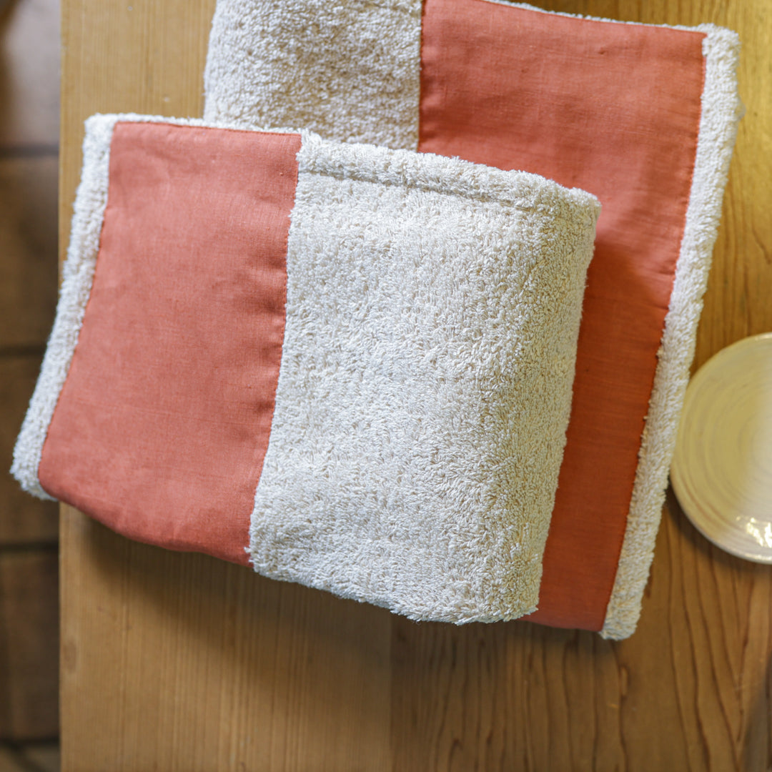 Coppia Spugna Bordo Lino Aragosta