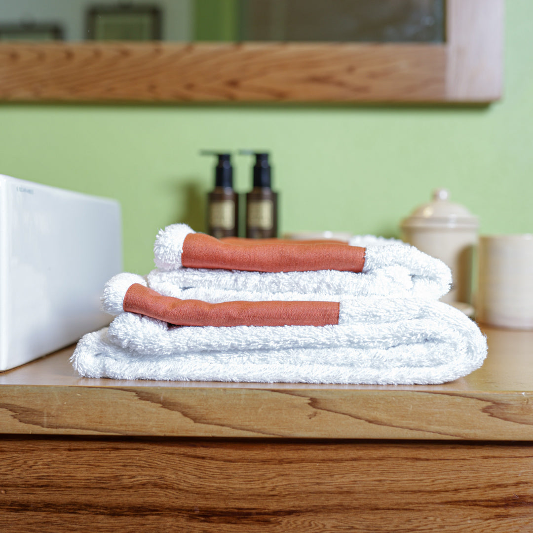 Coppia Spugna Bordo Lino Aragosta