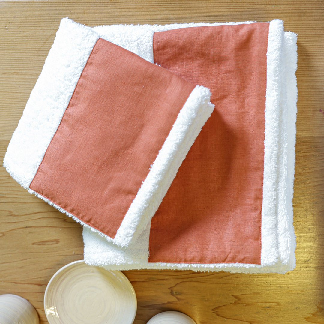 Coppia Spugna Bordo Lino Aragosta