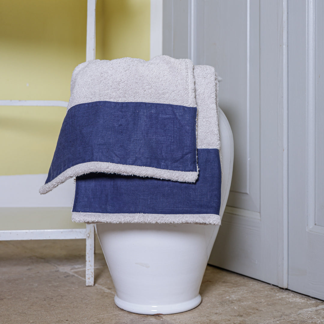 Coppia Spugna Bordo Lino Bluet