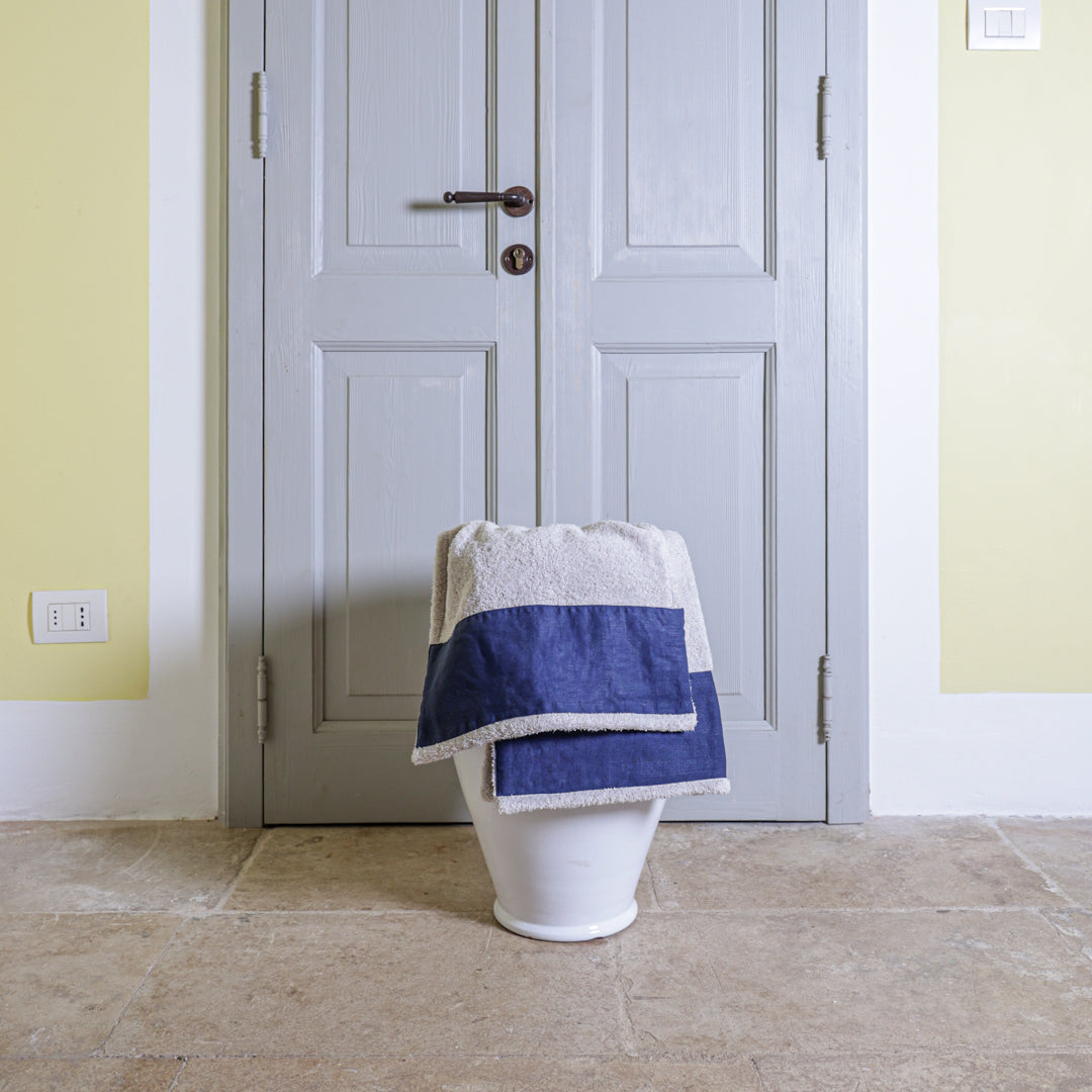 Coppia Spugna Bordo Lino Bluet