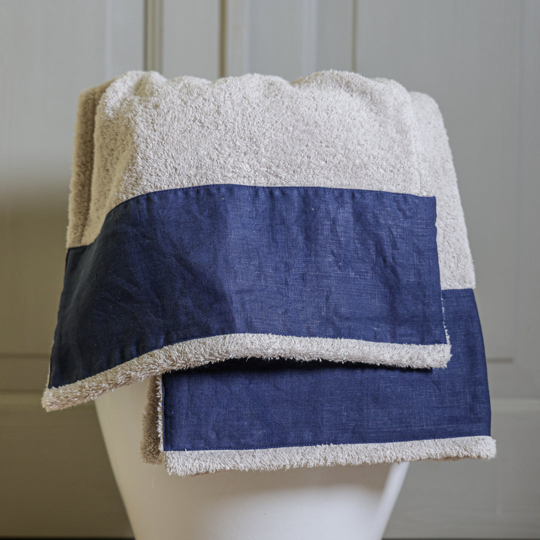 Coppia Spugna Bordo Lino Bluet