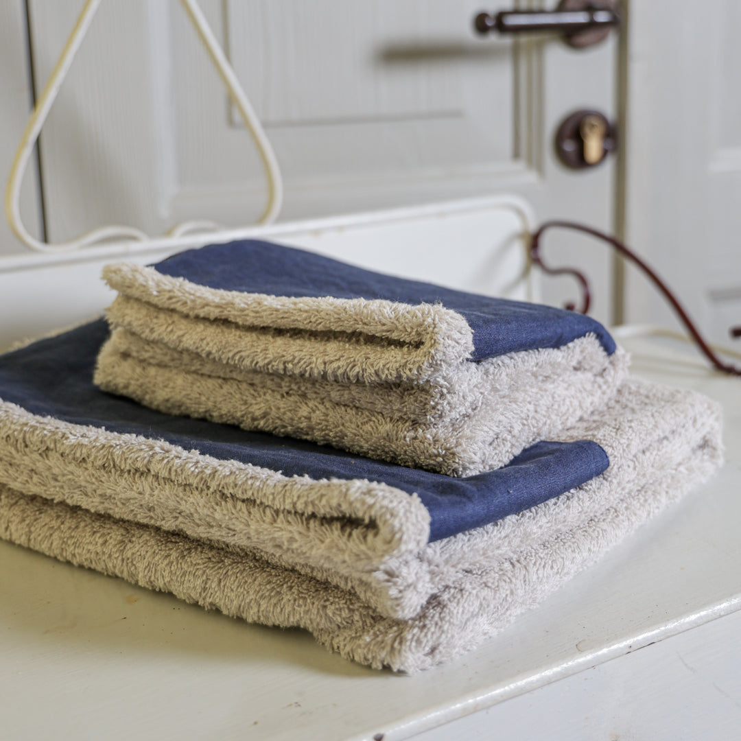 Coppia Spugna Bordo Lino Bluet