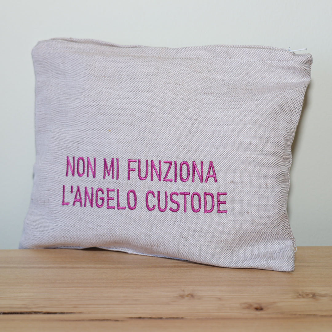 POCHETTE COTONE CON FRASE