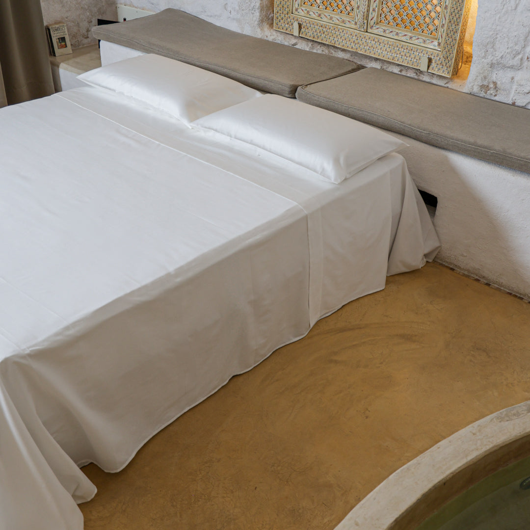 Completo Letto in Rasatello - Latte