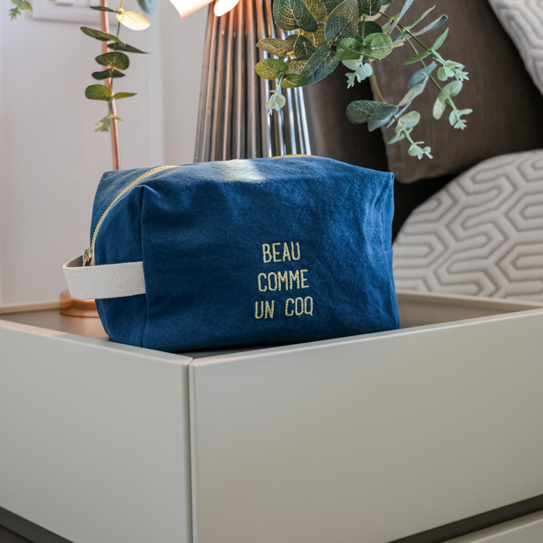 Pochette con Ricamo in Cotone "Vivar"